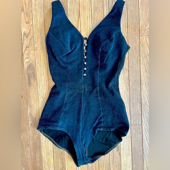 Vintage Other - 1960s Blue Lurex Swimsuit